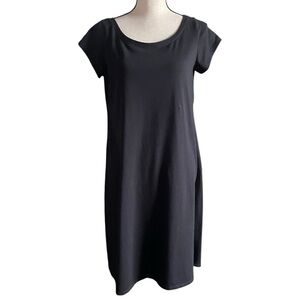 Eileen Fisher Organic Cotton Jersey Knit Stretch Short Sleeve T-Shirt Dress‎